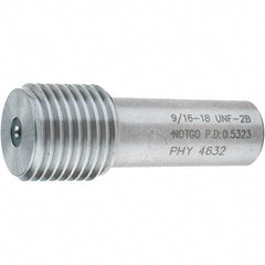 SPI - 9/16-18, Class 2B, Single End Plug Thread No Go Gage - Steel, Size 3 Handle Not Included - Benchmark Tooling