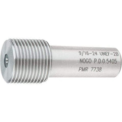 SPI - 9/16-24, Class 2B, Single End Plug Thread No Go Gage - Steel, Size 3 Handle Not Included - Benchmark Tooling