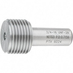 SPI - 3/4-16, Class 2B, Single End Plug Thread No Go Gage - Steel, Size 3 Handle Not Included - Benchmark Tooling