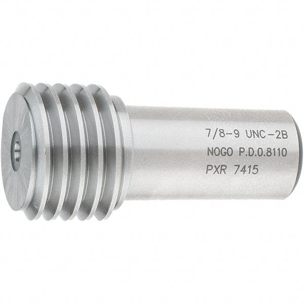 SPI - 7/8-9, Class 2B, Single End Plug Thread No Go Gage - Steel, Size 4 Handle Not Included - Benchmark Tooling