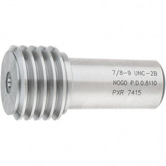 SPI - 7/8-9, Class 2B, Single End Plug Thread No Go Gage - Steel, Size 4 Handle Not Included - Benchmark Tooling