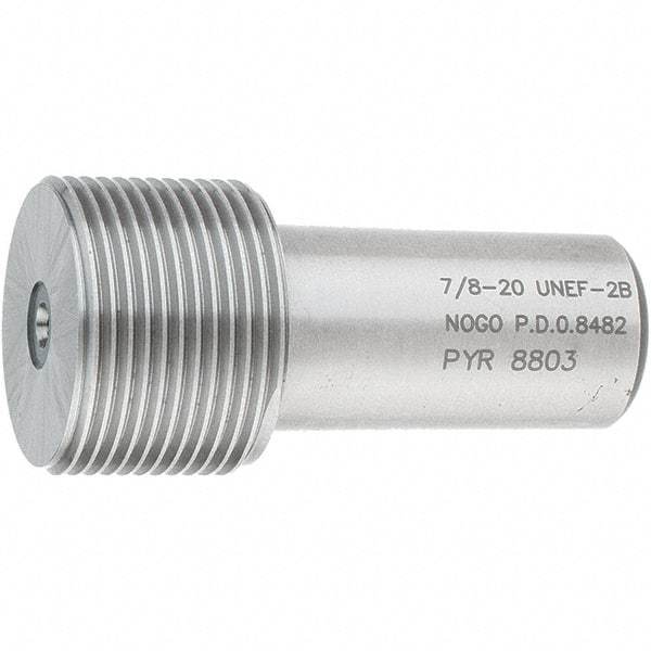 SPI - 7/8-20, Class 2B, Single End Plug Thread No Go Gage - Steel, Size 4 Handle Not Included - Benchmark Tooling