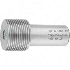 SPI - 7/8-20, Class 2B, Single End Plug Thread No Go Gage - Steel, Size 4 Handle Not Included - Benchmark Tooling