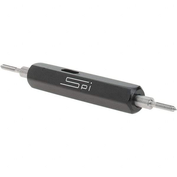 SPI - #0-80, Class 2B, Double End Plug Thread Go/No Go Gage - Steel, Size 000 Handle Included - Benchmark Tooling