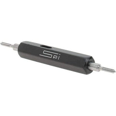 SPI - #0-80, Class 2B, Double End Plug Thread Go/No Go Gage - Steel, Size 000 Handle Included - Benchmark Tooling