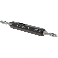 SPI - #6-32, Class 2B, Double End Plug Thread Go/No Go Gage - Steel, Size 00 Handle Included - Benchmark Tooling