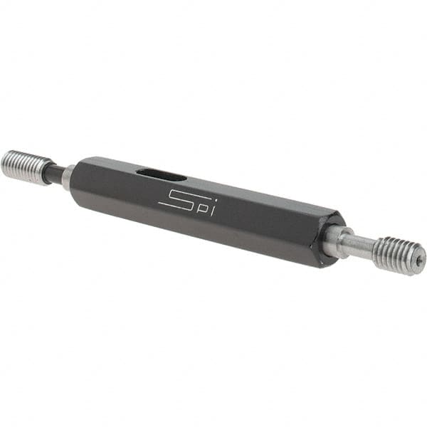 SPI - #10-32, Class 3B, Double End Plug Thread Go/No Go Gage - Steel, Size 0 Handle Included - Benchmark Tooling