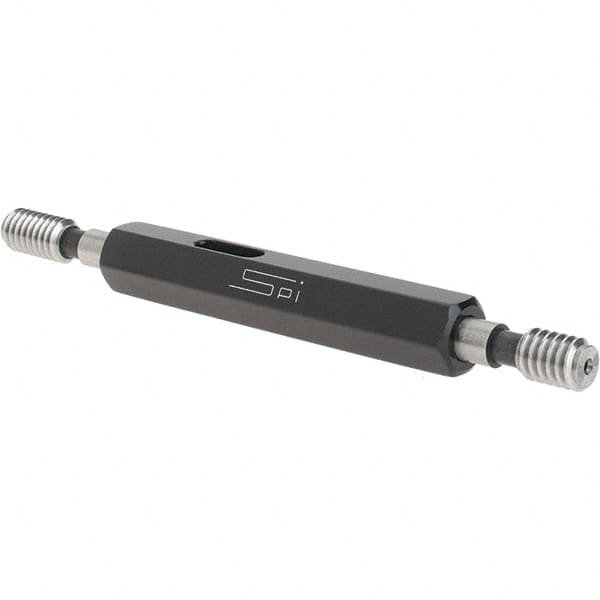 SPI - #12-24, Class 2B, Double End Plug Thread Go/No Go Gage - Steel, Size 0 Handle Included - Benchmark Tooling