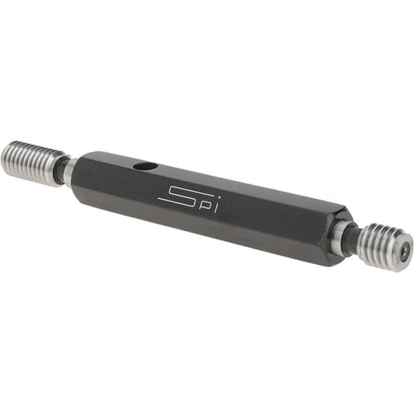 SPI - 3/8-16, Class 2B, Double End Plug Thread Go/No Go Gage - Steel, Size 2 Handle Included - Benchmark Tooling