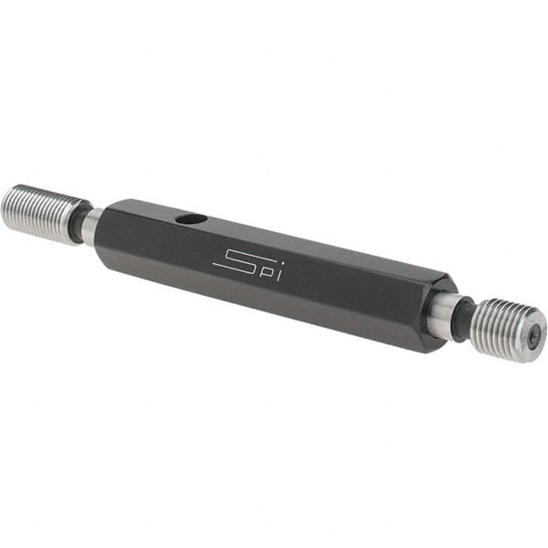 SPI - 3/8-24, Class 2B, Double End Plug Thread Go/No Go Gage - Steel, Size 2 Handle Included - Benchmark Tooling