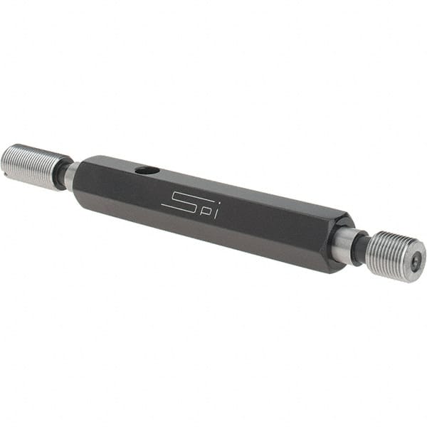 SPI - 3/8-32, Class 2B, Double End Plug Thread Go/No Go Gage - Steel, Size 2 Handle Included - Benchmark Tooling