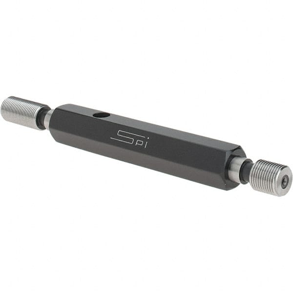 SPI - 3/8-32, Class 3B, Double End Plug Thread Go/No Go Gage - Steel, Size 2 Handle Included - Benchmark Tooling
