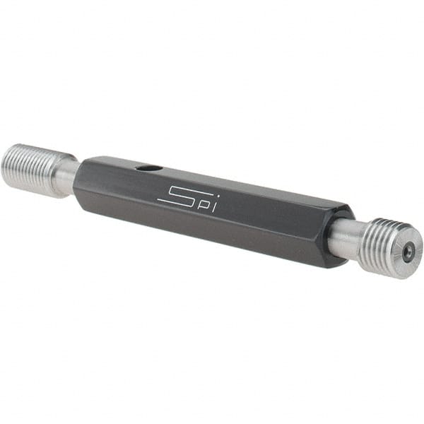 SPI - 7/16-20, Class 2B, Double End Plug Thread Go/No Go Gage - Steel, Size 2 Handle Included - Benchmark Tooling