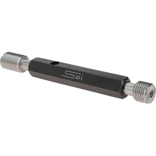 SPI - 1/2-20, Class 3B, Double End Plug Thread Go/No Go Gage - Steel, Size 2 Handle Included - Benchmark Tooling