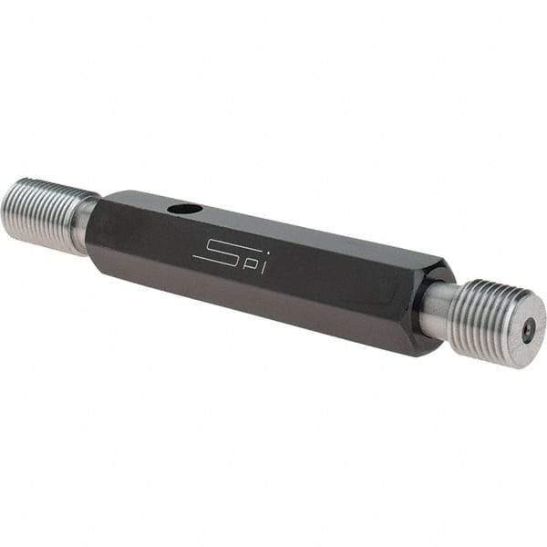 SPI - 9/16-18, Class 2B, Double End Plug Thread Go/No Go Gage - Steel, Size 3 Handle Included - Benchmark Tooling