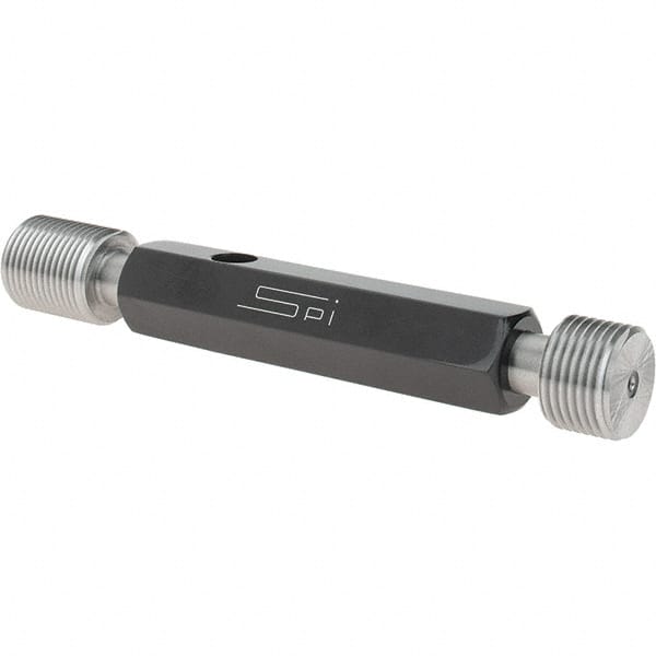 SPI - 3/4-16, Class 2B, Double End Plug Thread Go/No Go Gage - Steel, Size 3 Handle Included - Benchmark Tooling