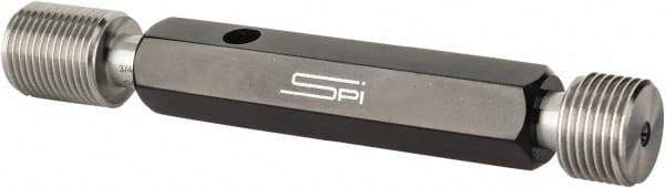 SPI - 3/4-16, Class 3B, Double End Plug Thread Go/No Go Gage - Steel, Size 3 Handle Included - Benchmark Tooling