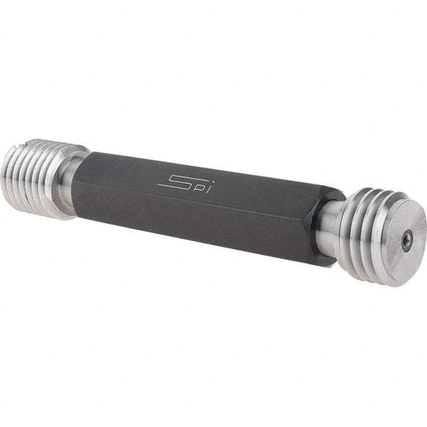 SPI - 1-8, Class 2B, Double End Plug Thread Go/No Go Gage - Steel, Size 4 Handle Included - Benchmark Tooling