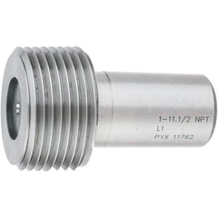 SPI - 1 - 11-1/2 Single End Tapered Plug Pipe Thread Gage - Handle Size 5, Handle Not Included, NPT-L1 Tolerance, NIST Traceability Certification Included - Benchmark Tooling