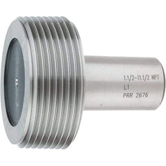 SPI - 1-1/2 - 11-1/2 Single End Tapered Plug Pipe Thread Gage - Handle Size 5, Handle Not Included, NPT-L1 Tolerance, NIST Traceability Certification Included - Benchmark Tooling