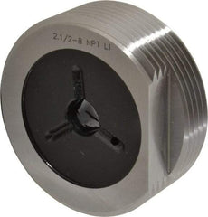 SPI - 2-1/2 - 8 Single End Tapered Plug Pipe Thread Gage - Handle Size 6, Handle Not Included, NPT-L1 Tolerance, NIST Traceability Certification Included - Benchmark Tooling