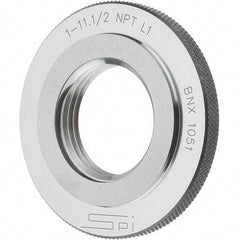 SPI - 1 - 11-1/2 Thread, Oil Hardened Non-Shrinking Steel (OHNS), Class L1, Ring Pipe Thread Gage - NPT Thread - Benchmark Tooling