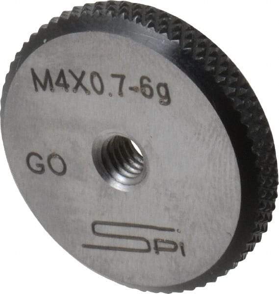 SPI - M4x0.7 Go Single Ring Thread Gage - Class 6G, Oil Hardened Nonshrinking Steel (OHNS), NPL Traceability Certification Included - Benchmark Tooling