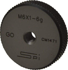 SPI - M6x1 Go Single Ring Thread Gage - Class 6G, Oil Hardened Nonshrinking Steel (OHNS), NPL Traceability Certification Included - Benchmark Tooling