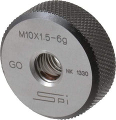 SPI - M10x1.5 Go Single Ring Thread Gage - Class 6G, Oil Hardened Nonshrinking Steel (OHNS), NPL Traceability Certification Included - Benchmark Tooling