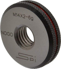 SPI - M14x2 No Go Single Ring Thread Gage - Class 6G, Oil Hardened Nonshrinking Steel (OHNS), NPL Traceability Certification Included - Benchmark Tooling