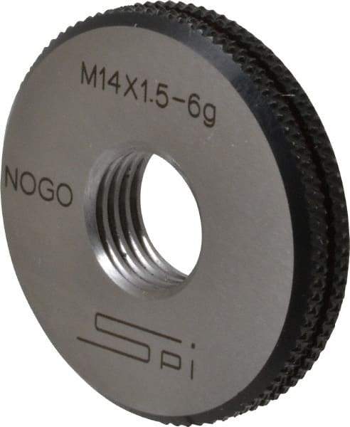 SPI - M14x1.5 No Go Single Ring Thread Gage - Class 6G, Oil Hardened Nonshrinking Steel (OHNS), NPL Traceability Certification Included - Benchmark Tooling