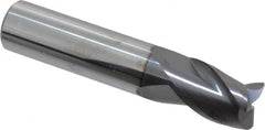 ProMax - 1/2", 3 Flute, Single End, Solid Carbide, 0.02" Corner Radius End Mill - 2-1/2" OAL, 35° Helix, Right Hand Flute, 5/8" LOC, Right Hand Cut - Benchmark Tooling