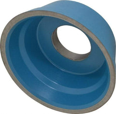 Norton - 3-3/4" Diam, 1-1/4" Hole Size, 1-1/2" Overall Thickness, 150 Grit, Type 11 Tool & Cutter Grinding Wheel - Very Fine Grade, Diamond, R Hardness, Resinoid Bond - Benchmark Tooling