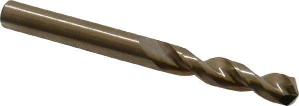 Cleveland - 0.257" 135° Parabolic Flute Cobalt Screw Machine Drill Bit - Oxide/Gold Finish, Right Hand Cut, 1-7/16" Flute Length, 2-5/8" OAL, Split Point, Straight Shank - Benchmark Tooling