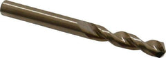 Cleveland - 0.257" 135° Parabolic Flute Cobalt Screw Machine Drill Bit - Oxide/Gold Finish, Right Hand Cut, 1-7/16" Flute Length, 2-5/8" OAL, Split Point, Straight Shank - Benchmark Tooling