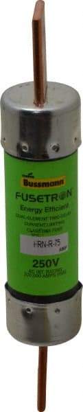 Cooper Bussmann - 250 VAC, 75 Amp, Time Delay General Purpose Fuse - Bolt-on Mount, 5-7/8" OAL, 20 at DC, 200 (RMS) kA Rating, 1-1/16" Diam - Benchmark Tooling