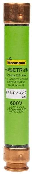 Cooper Bussmann - 300 VDC, 600 VAC, 1.6 Amp, Time Delay General Purpose Fuse - Fuse Holder Mount, 127mm OAL, 20 at DC, 200 (RMS) kA Rating, 13/16" Diam - Benchmark Tooling