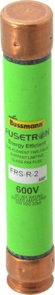 Cooper Bussmann - 300 VDC, 600 VAC, 2 Amp, Time Delay General Purpose Fuse - Fuse Holder Mount, 127mm OAL, 20 at DC, 200 (RMS) kA Rating, 13/16" Diam - Benchmark Tooling