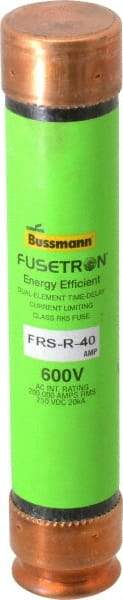 Cooper Bussmann - 250 VDC, 600 VAC, 40 Amp, Time Delay General Purpose Fuse - Fuse Holder Mount, 5-1/2" OAL, 20 at DC, 200 (RMS) kA Rating, 1-1/16" Diam - Benchmark Tooling