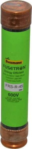 Cooper Bussmann - 250 VDC, 600 VAC, 45 Amp, Time Delay General Purpose Fuse - Fuse Holder Mount, 5-1/2" OAL, 20 at DC, 200 (RMS) kA Rating, 1-1/16" Diam - Benchmark Tooling