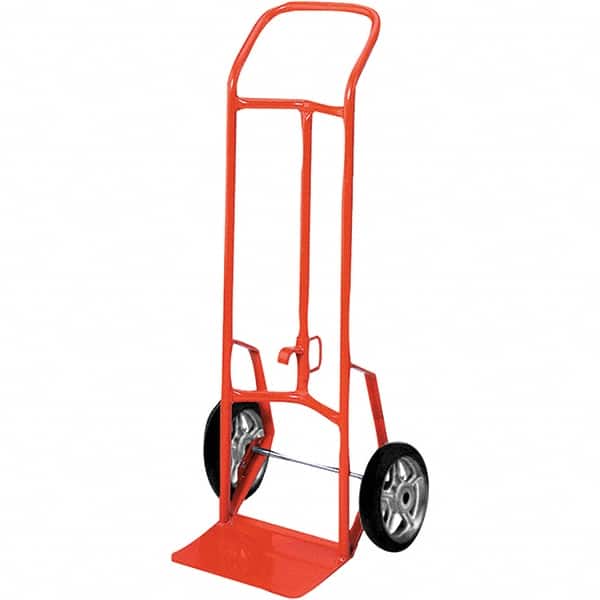 Wesco Industrial Products - 800 Lb Capacity 48" OAH Hand Truck - 14 x 7-1/2" Base Plate, Continuous Handle, Steel, Mold-On Rubber Wheels - Benchmark Tooling