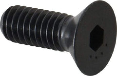 Camcar - 5/16-18 UNC Hex Socket Drive, 82° Flat Screw - Alloy Steel, Black Oxide Finish, Fully Threaded, 7/8" OAL - Benchmark Tooling