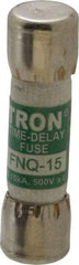 Cooper Bussmann - 500 VAC, 15 Amp, Time Delay General Purpose Fuse - Fuse Holder Mount, 1-1/2" OAL, 10 at AC kA Rating, 13/32" Diam - Benchmark Tooling