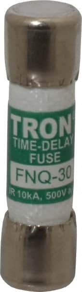 Cooper Bussmann - 500 VAC, 30 Amp, Time Delay General Purpose Fuse - Fuse Holder Mount, 1-1/2" OAL, 10 at AC kA Rating, 13/32" Diam - Benchmark Tooling