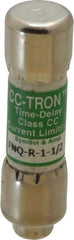 Cooper Bussmann - 300 VDC, 600 VAC, 1.5 Amp, Time Delay General Purpose Fuse - Fuse Holder Mount, 1-1/2" OAL, 200 at AC (RMS) kA Rating, 13/32" Diam - Benchmark Tooling