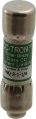 Cooper Bussmann - 300 VDC, 600 VAC, 1.25 Amp, Time Delay General Purpose Fuse - Fuse Holder Mount, 1-1/2" OAL, 200 at AC (RMS) kA Rating, 13/32" Diam - Benchmark Tooling