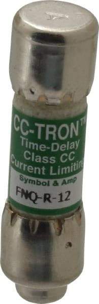 Cooper Bussmann - 300 VDC, 600 VAC, 12 Amp, Time Delay General Purpose Fuse - Fuse Holder Mount, 1-1/2" OAL, 200 at AC (RMS) kA Rating, 13/32" Diam - Benchmark Tooling