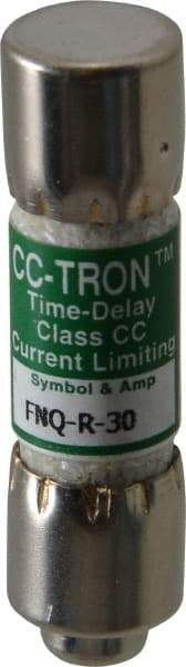 Cooper Bussmann - 300 VDC, 600 VAC, 30 Amp, Time Delay General Purpose Fuse - Fuse Holder Mount, 1-1/2" OAL, 200 at AC (RMS) kA Rating, 13/32" Diam - Benchmark Tooling