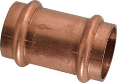 NIBCO - 1" Wrot Copper Pipe Coupling without Stop - P x P, Press Fitting - Benchmark Tooling