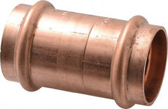 NIBCO - 1-1/2" Wrot Copper Pipe Coupling without Stop - P x P, Press Fitting - Benchmark Tooling